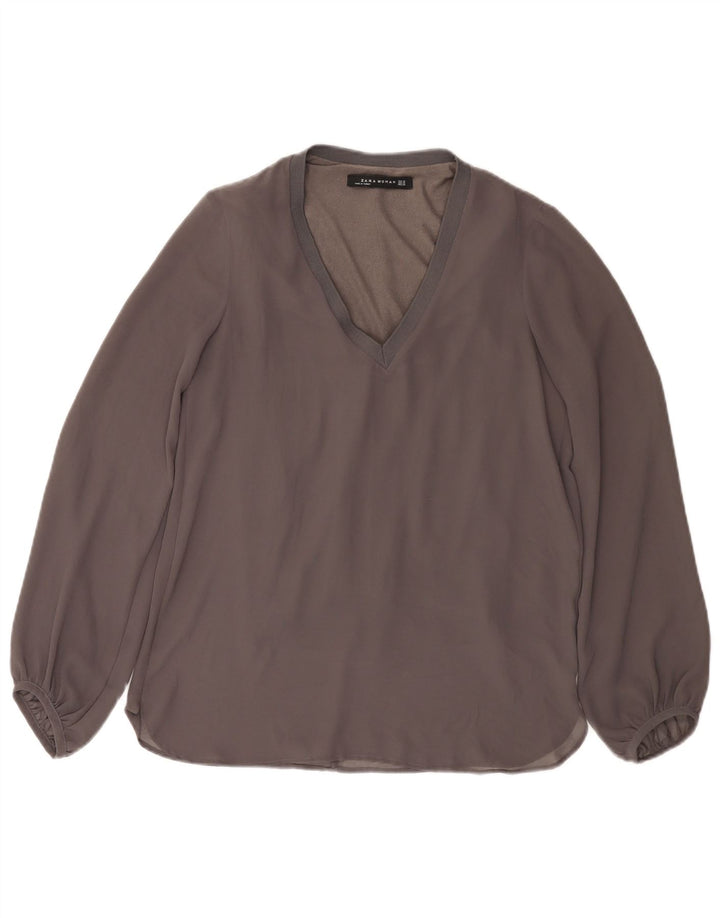 Женская блузка с длинным рукавом Zara UK 6 XS Серая