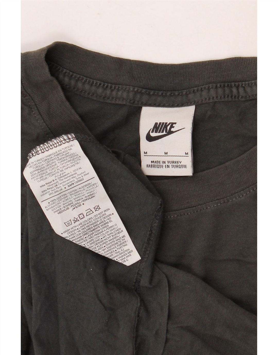 Мужская футболка с рисунком NIKE, средний черный хлопковый топ