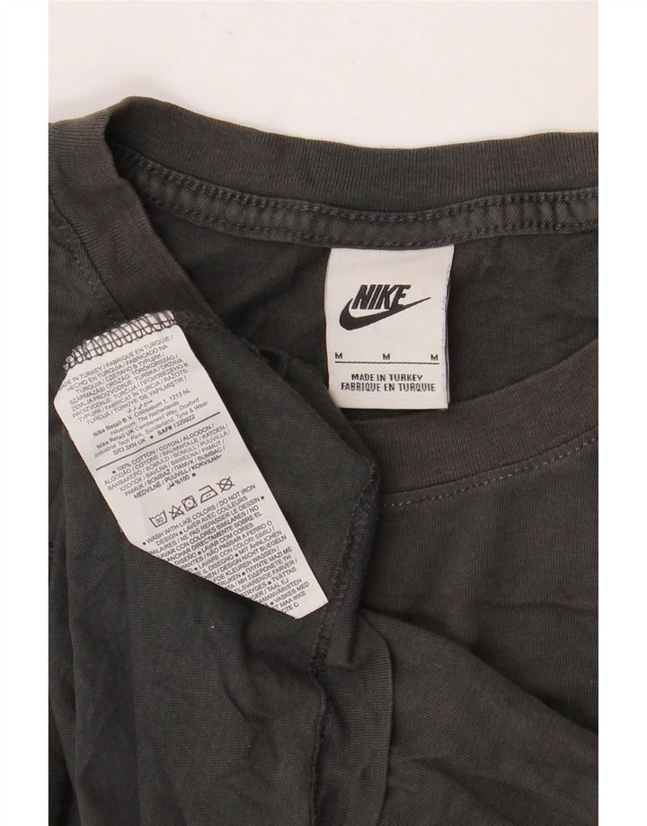 Мужская футболка с рисунком NIKE, средний черный хлопковый топ