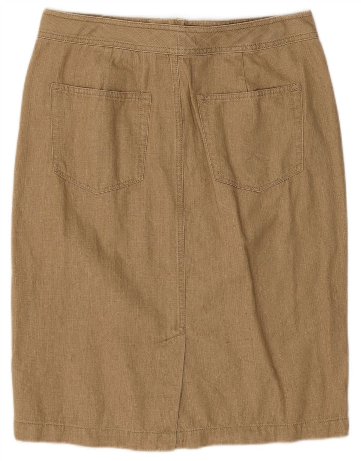 Женская юбка-карандаш RALPH LAUREN, размер США 4, маленькая, W30, бежевый хлопок