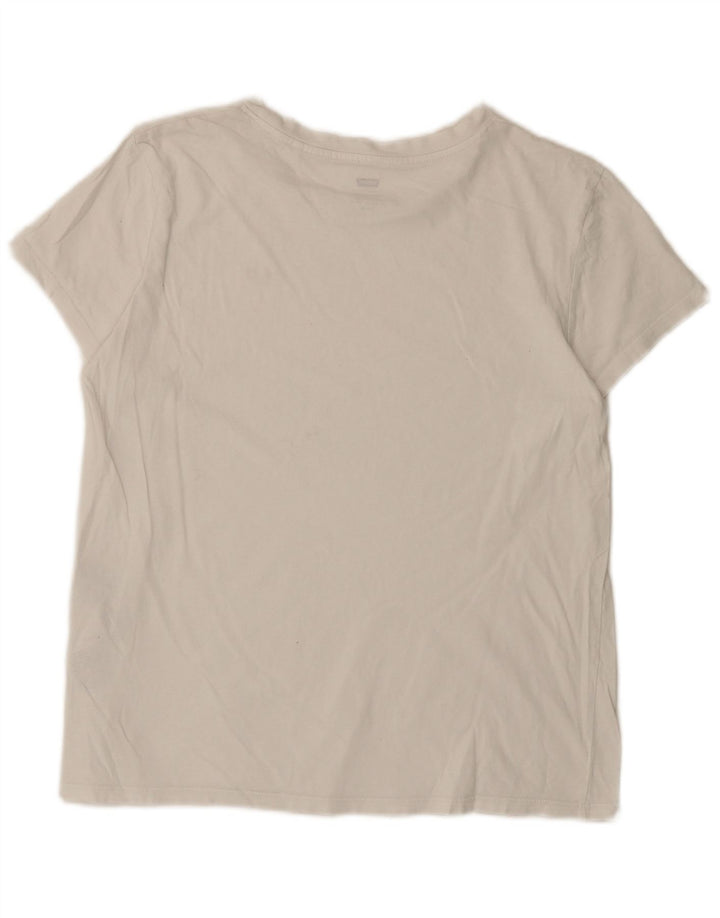 Женская футболка Levi's Top UK 16 Large4 Белый хлопок