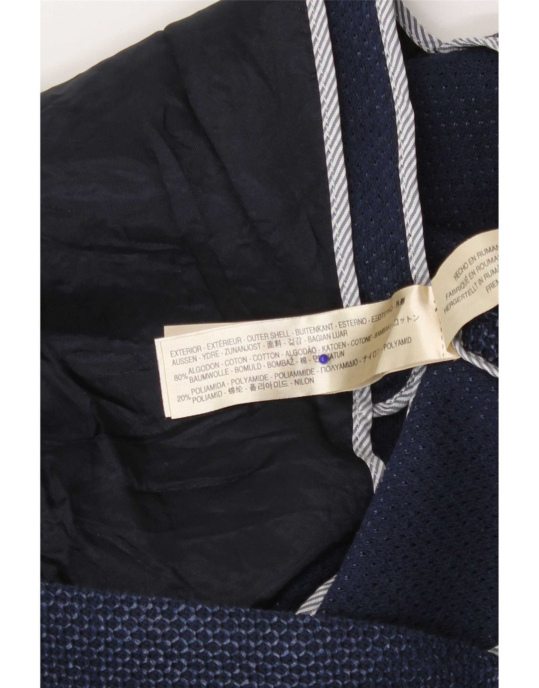 Massimo Dutti Женский пиджак на 1 пуговице EU 36 XS Темно-синий хлопок