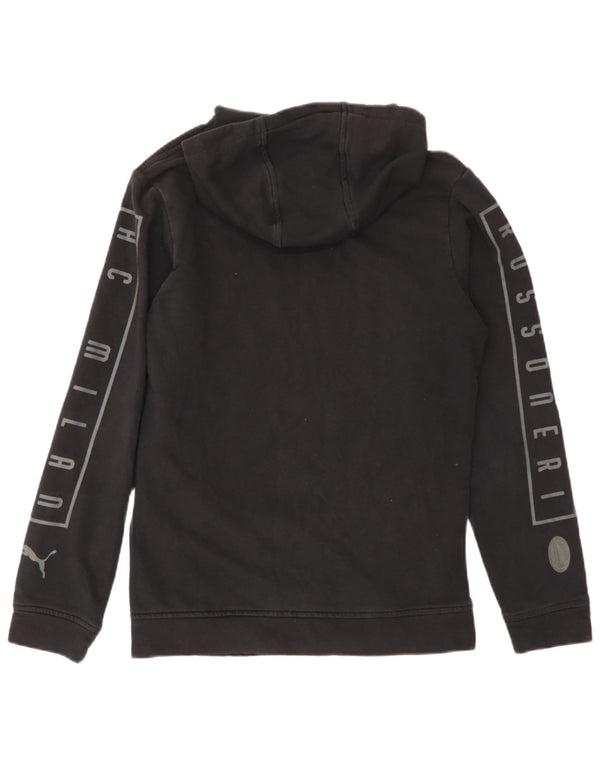 Puma Boys Graphic Hoodie Jumper 13-14 Years XL Black
