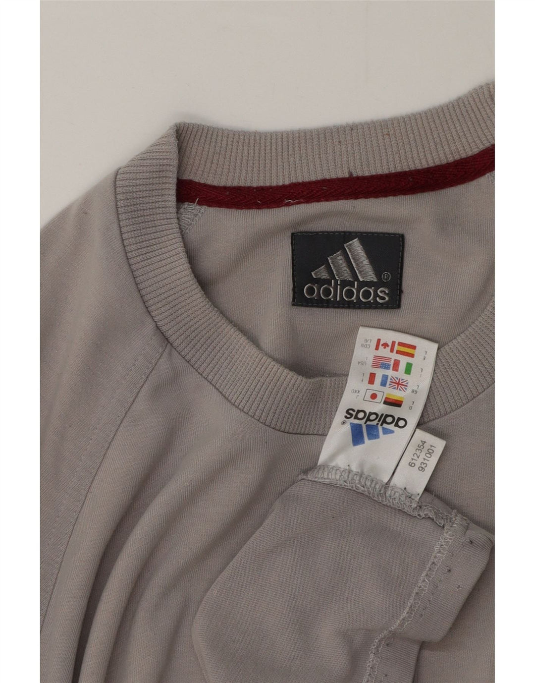 Мужская футболка Adidas Top большого размера, серый хлопок