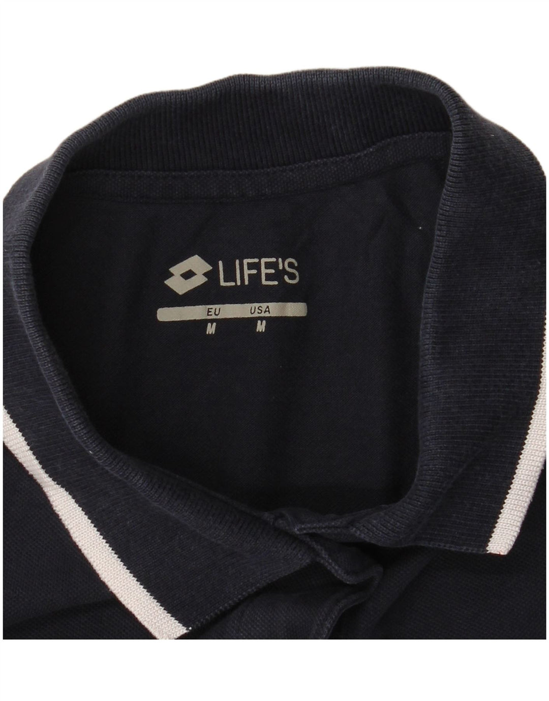 UMBRO Womens Polo Shirt UK 12 Medium Navy Blue