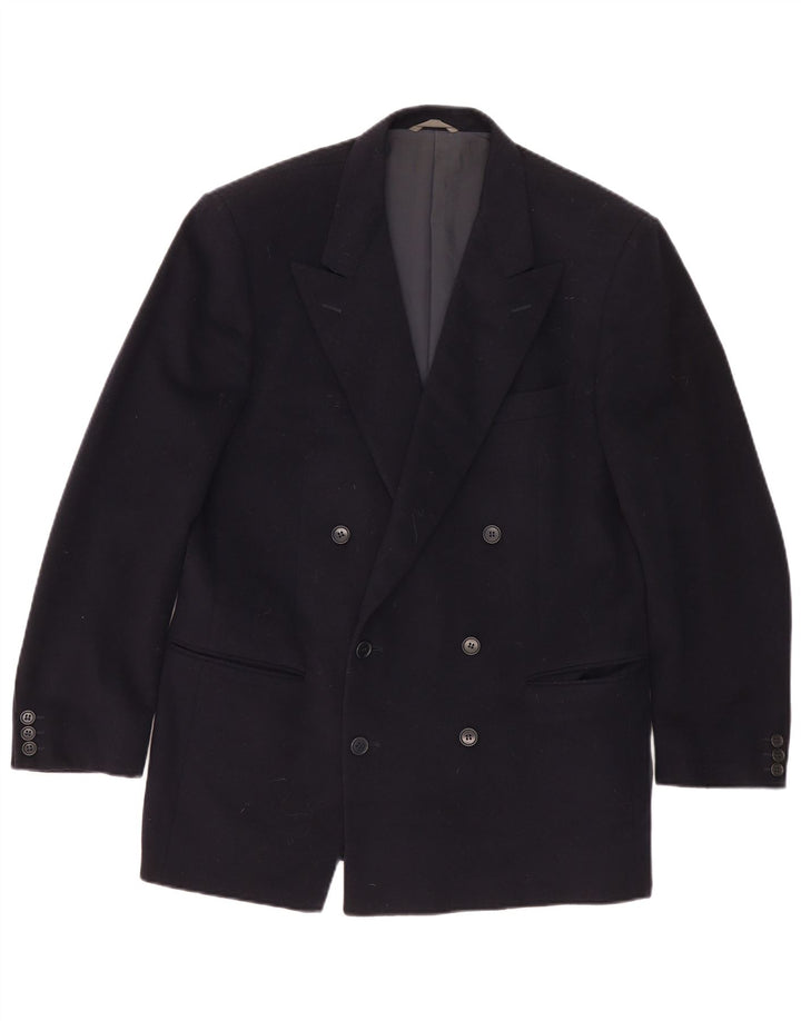 Мужской двубортный пиджак Nino Cerruti IT 52 XL черный шерстяной