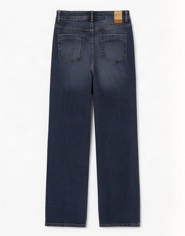 Женские джинсы Zara с высокой талией EU 34 2XS W24 L27 Темно-синий хлопок