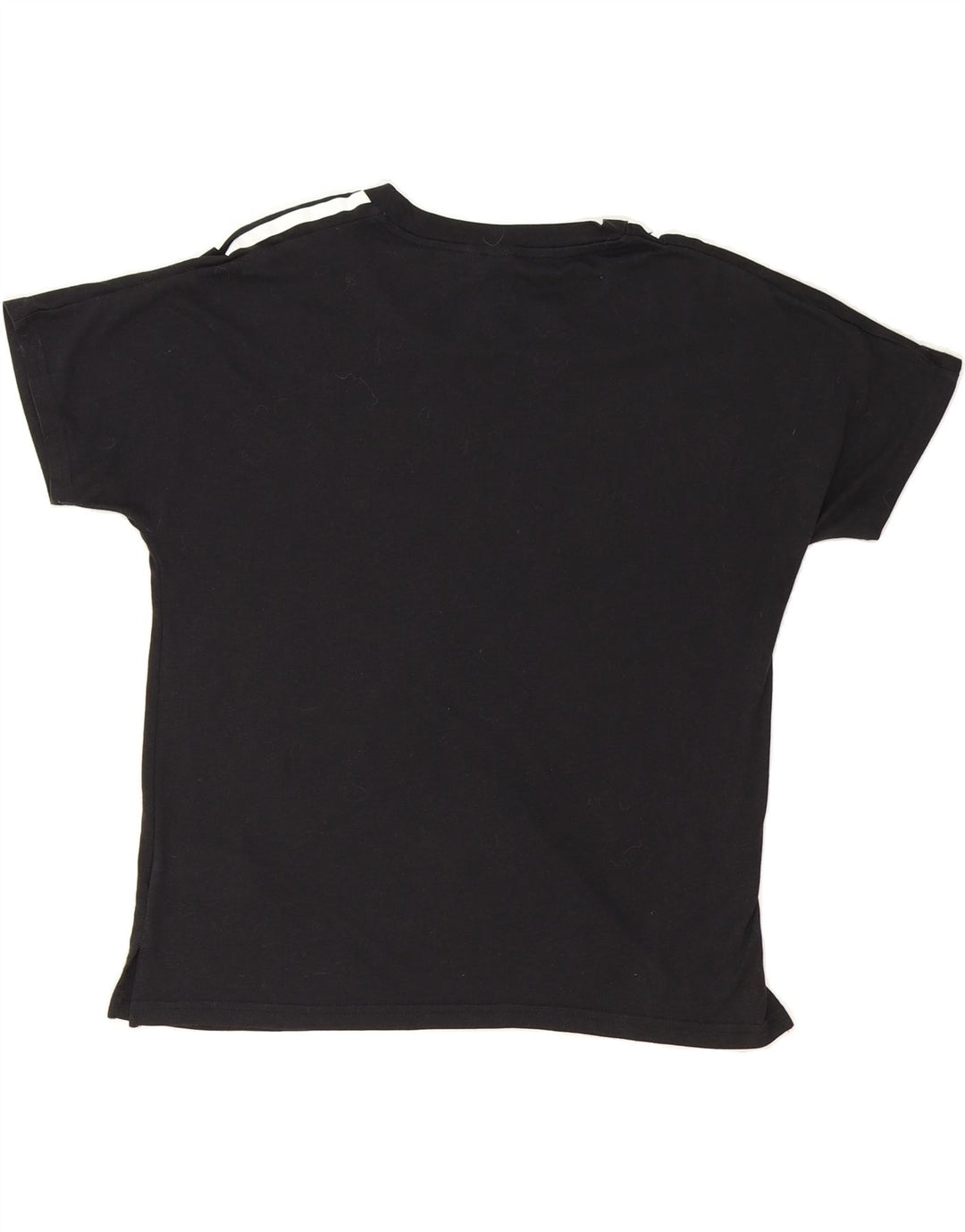 ADIDAS Womens Oversized T-Shirt Top UK 4/6 XS Black Polyester Vintage Adidas and Second-Hand Adidas from Messina Hembry 