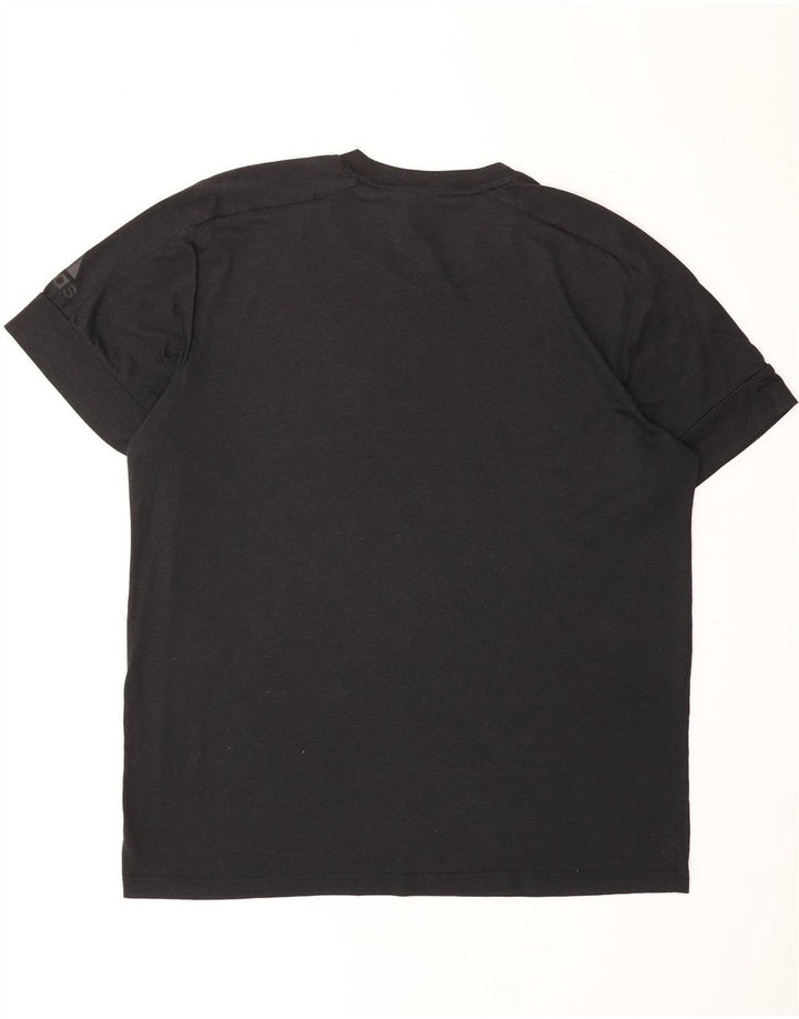 ADIDAS Mens T-Shirt Top Large Black Vintage Adidas and Second-Hand Adidas from Messina Hembry 