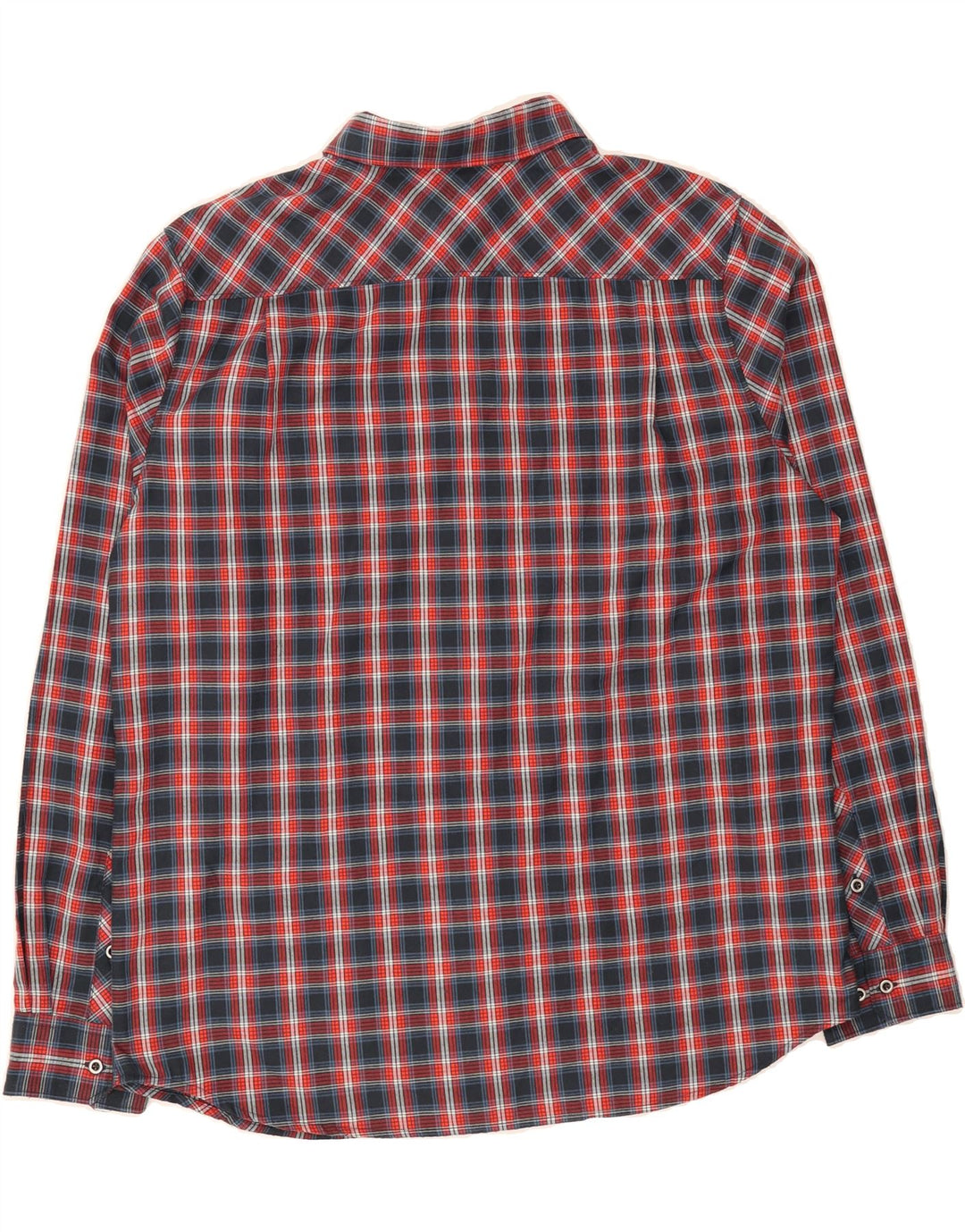 VINTAGE Mens Flannel Shirt XL Red Check Polyester Vintage Vintage and Second-Hand Vintage from Messina Hembry 