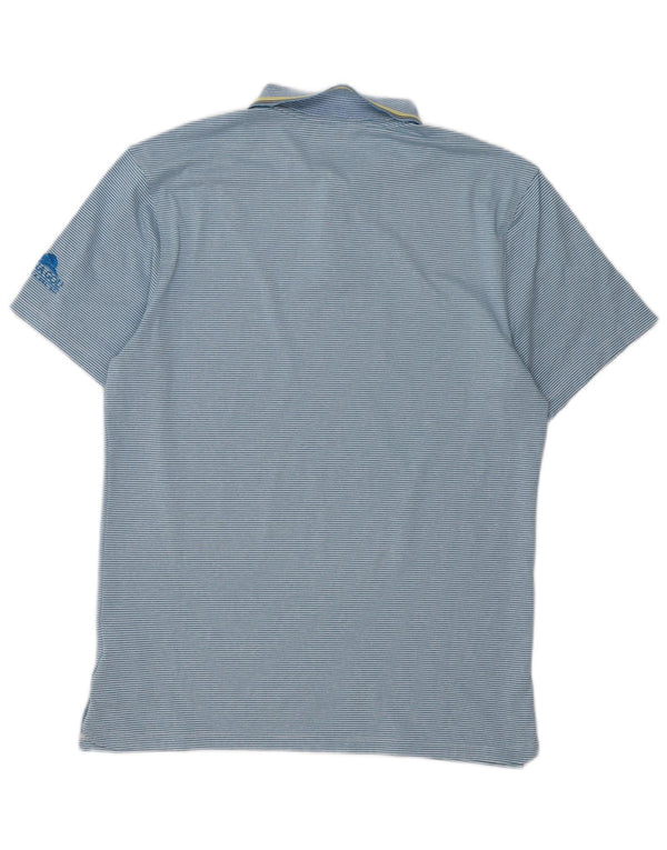 Мужская рубашка-поло Nike Dri Fit, полиэстер, маленькая синяя полоска