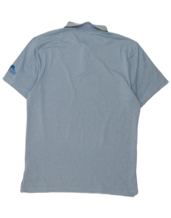 Мужская рубашка-поло Nike Dri Fit, полиэстер, маленькая синяя полоска