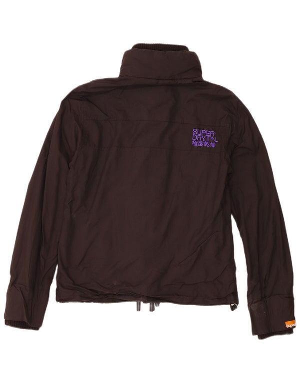 Женская дождевик Superdry UK 14, большой черный нейлон