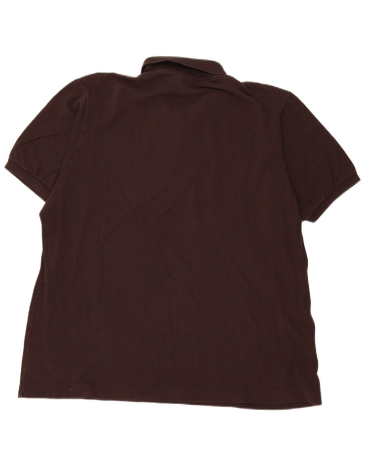 Мужская рубашка-поло Lacoste, размер 9, 4XL, коричневый хлопок