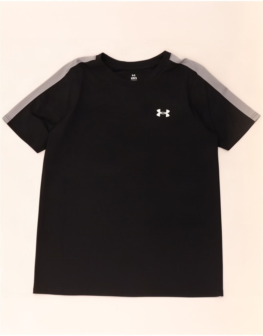 Мужская футболка Under Armour, большой черный полиэстер с цветными блоками