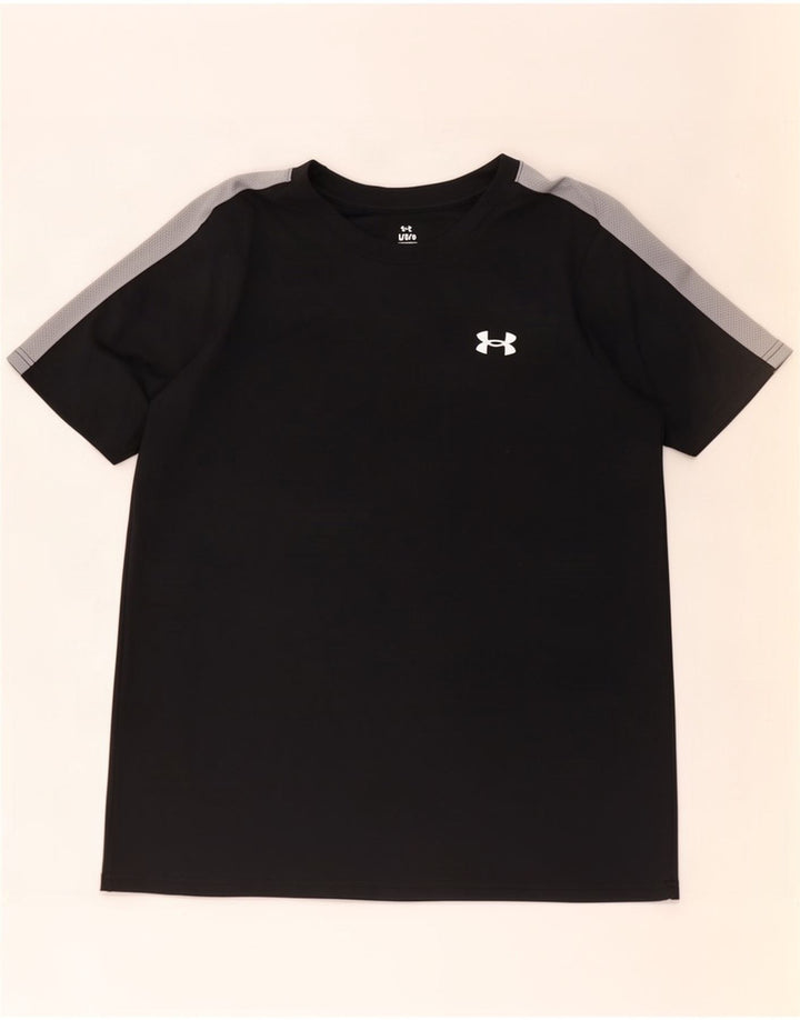 Мужская футболка Under Armour, большой черный полиэстер с цветными блоками