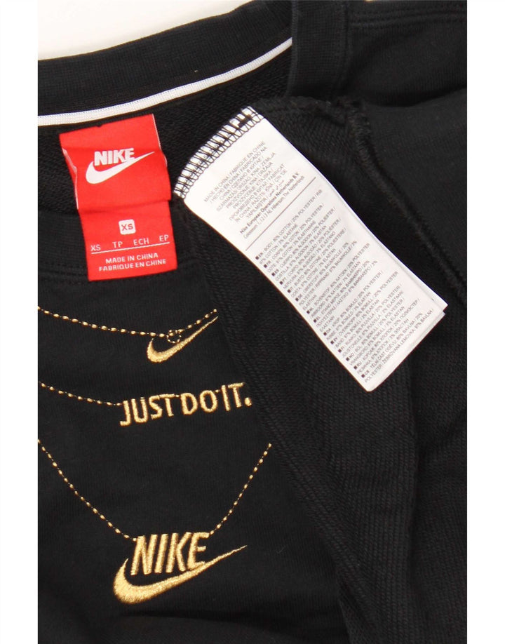 Мужской свитшот с рисунком Nike XS, черный хлопок
