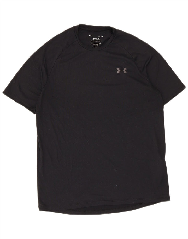 Мужская футболка Under Armour Heat Gear, верх среднего размера, черный полиэстер