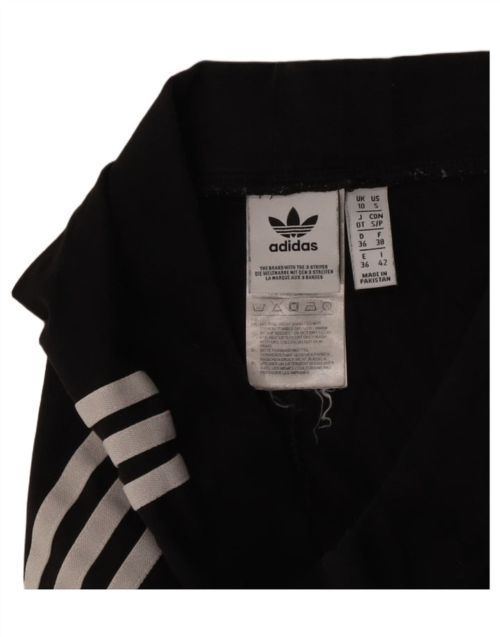 Женские леггинсы Adidas UK 10, маленькие черные хлопковые