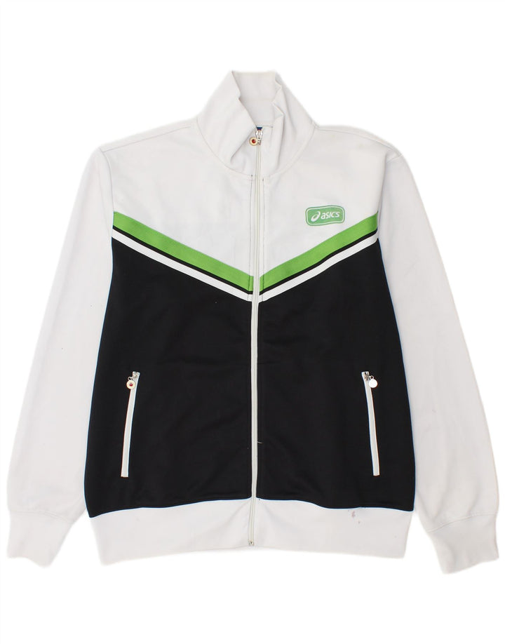 Мужская спортивная куртка Asics XL, черный полиэстер с цветными блоками