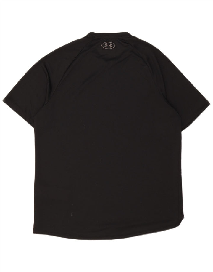 UNDER ARMOUR Mens T-Shirt Top Large Black Polyester