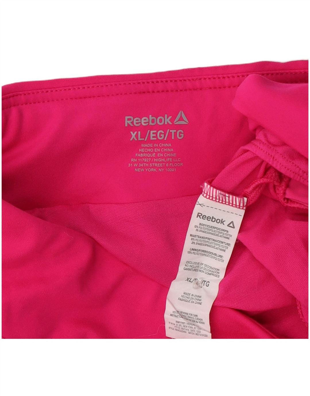 Женские спортивные шорты Reebok UK 18 XL, розовые, полиэстер