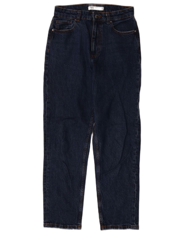 Женские прямые джинсы Zara EU 36 XS W26 L27 Темно-синий хлопок