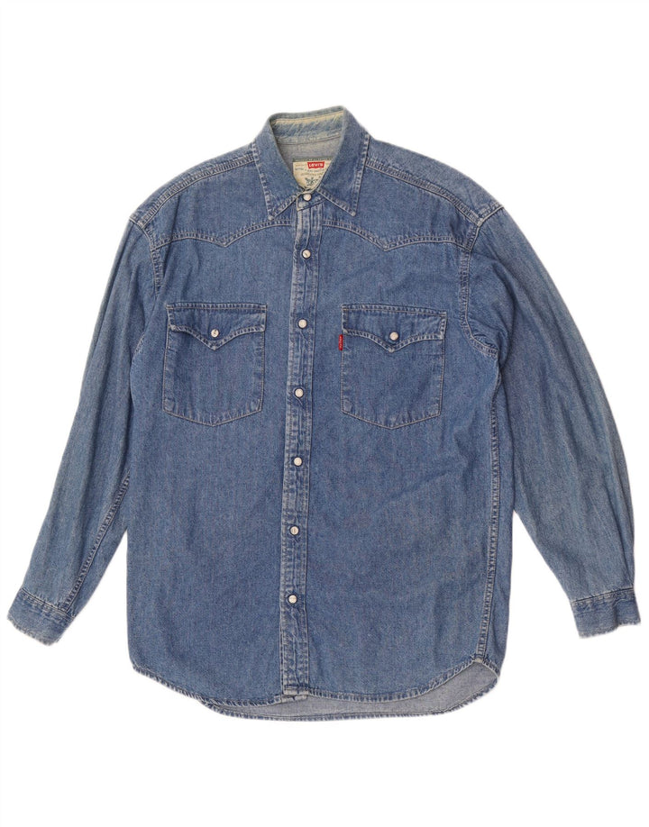 Мужская джинсовая рубашка Levi's, маленькая синяя