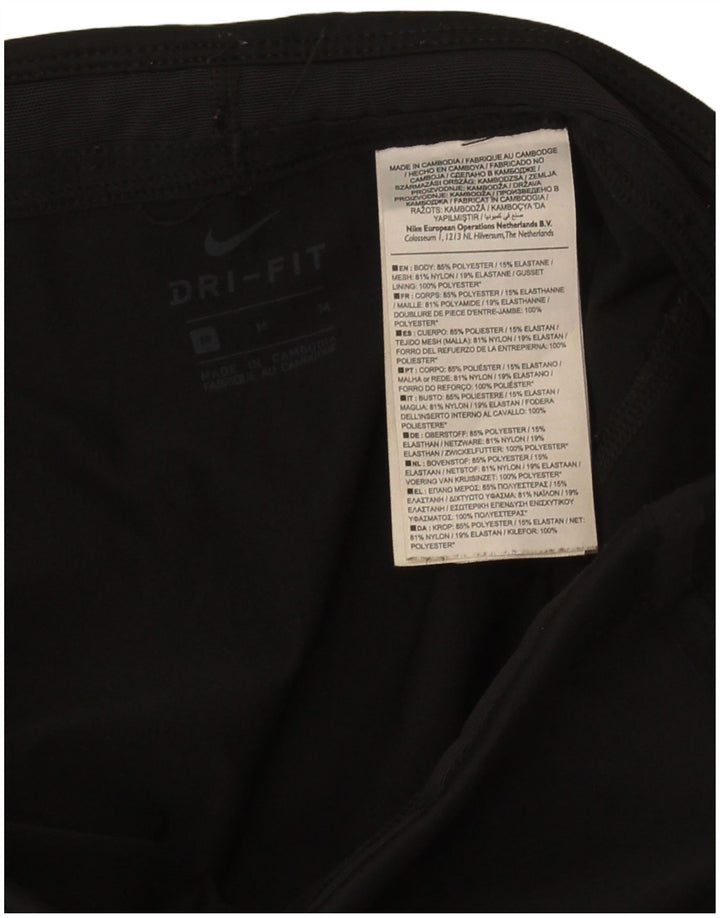 Женские леггинсы Nike Dri Fit UK 12, средний черный полиэстер