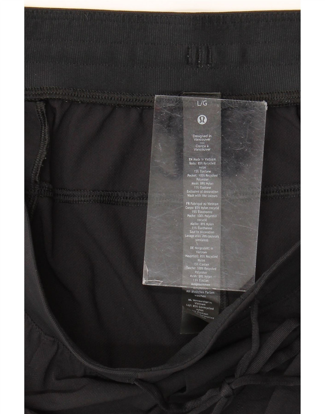 Женские спортивные шорты Lululemon, большие черные нейлоновые