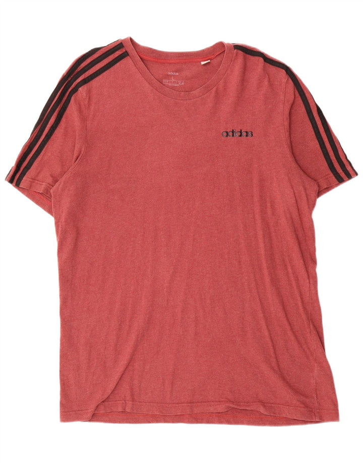 Adidas Мужская футболка из хлопка большого размера красного цвета