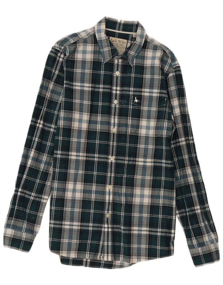 Мужская рубашка Jack Wills в зеленую клетку, хлопок, средний размер