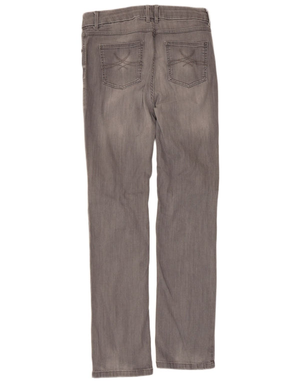 Женские прямые джинсы Marks & Spencer UK 14, большие размеры W32 L31, серый хлопок