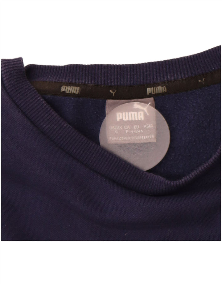 Мужской свитшот PUMA, маленький темно-синий, хлопок