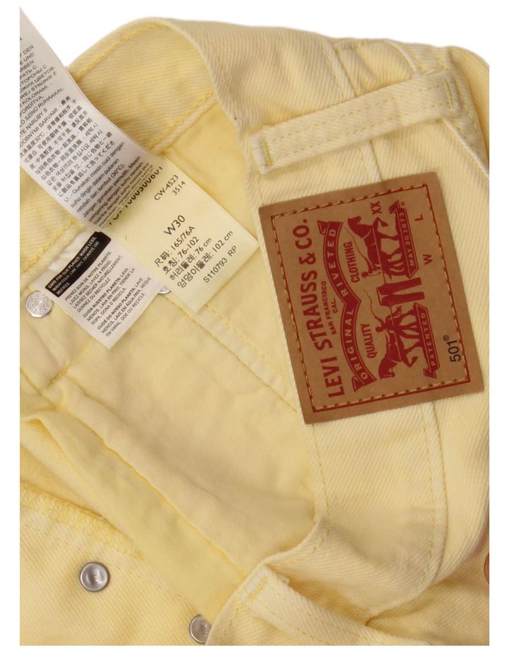 Женские джинсовые шорты LEVI'S 501 W30, средний желтый хлопок, хлопок