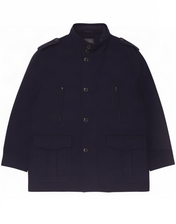 Мужское пальто Marks & Spencer Autograph в стиле милитари UK 42 XL темно-синее