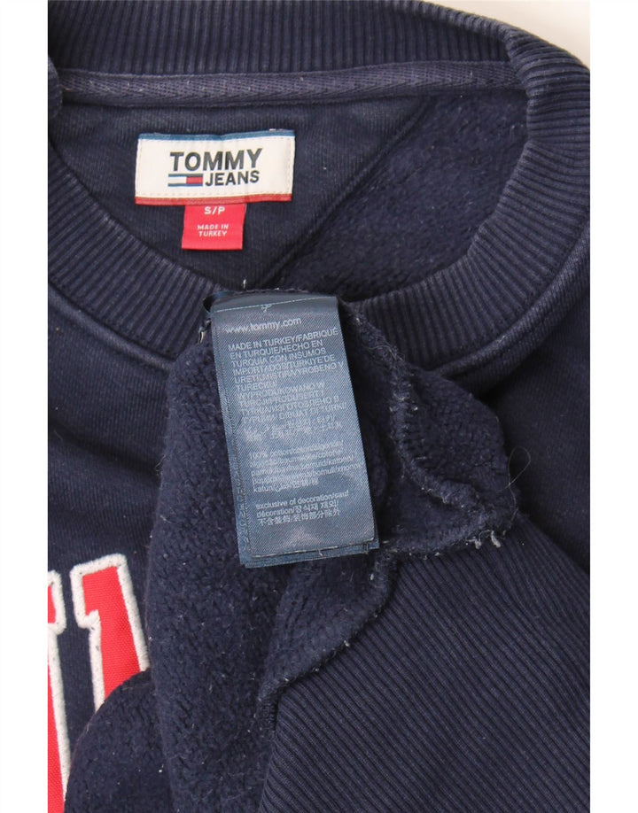 Женский свитер оверсайз Tommy Hilfiger UK 10, маленький темно-синий