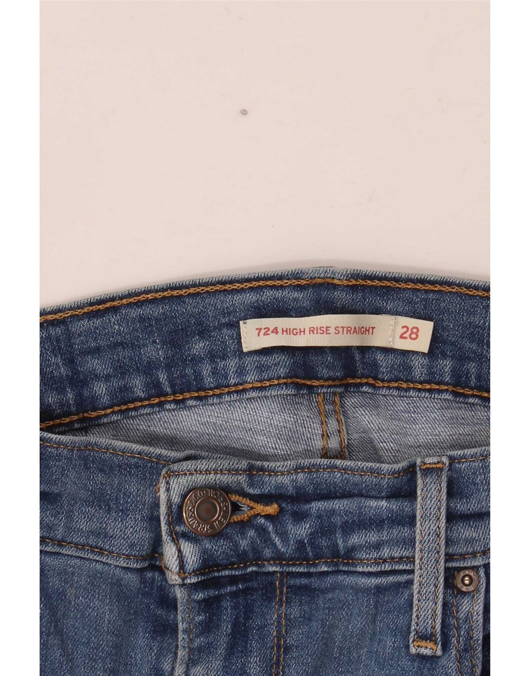 Женские прямые джинсы Levi's 724 с высокой посадкой W28 L28 синие