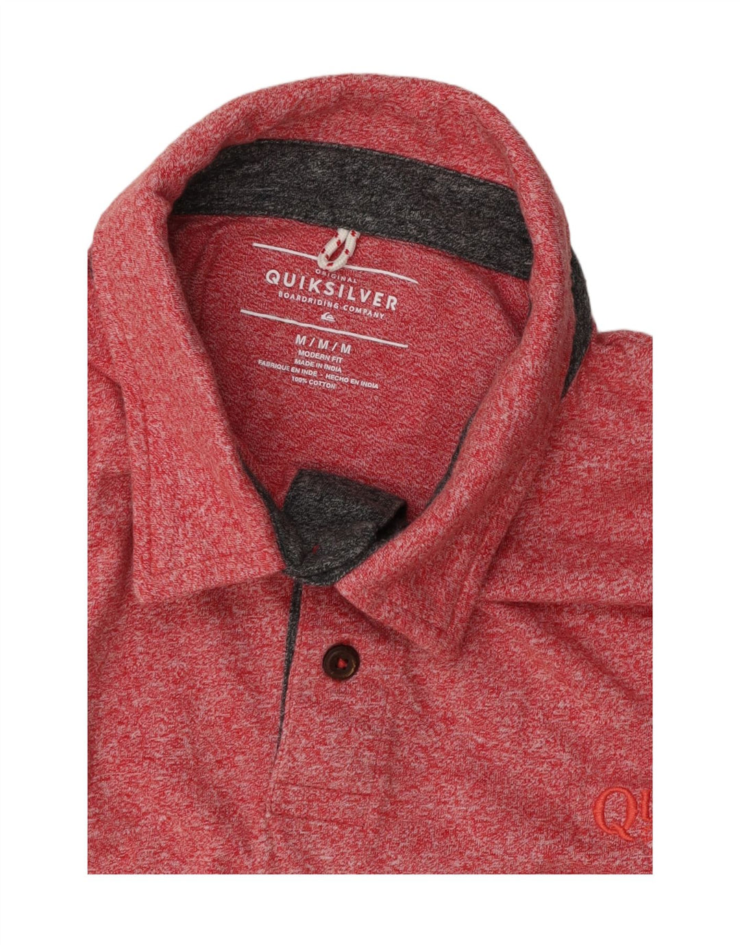 QUIKSILVER Mens Modern Fit Polo Shirt Medium Pink Cotton Vintage Quiksilver and Second-Hand Quiksilver from Messina Hembry 