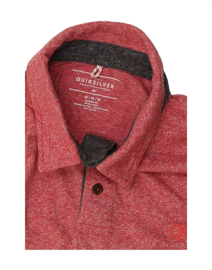 QUIKSILVER Mens Modern Fit Polo Shirt Medium Pink Cotton Vintage Quiksilver and Second-Hand Quiksilver from Messina Hembry 