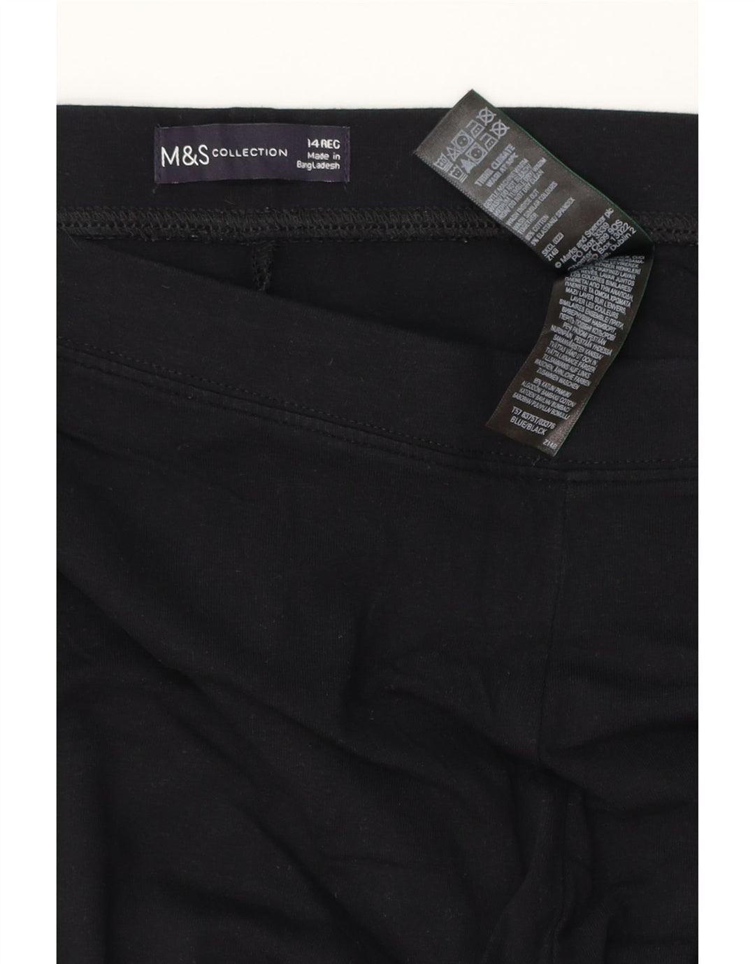 Женские леггинсы MARKS & SPENCER UK 14, большие черные, хлопковые