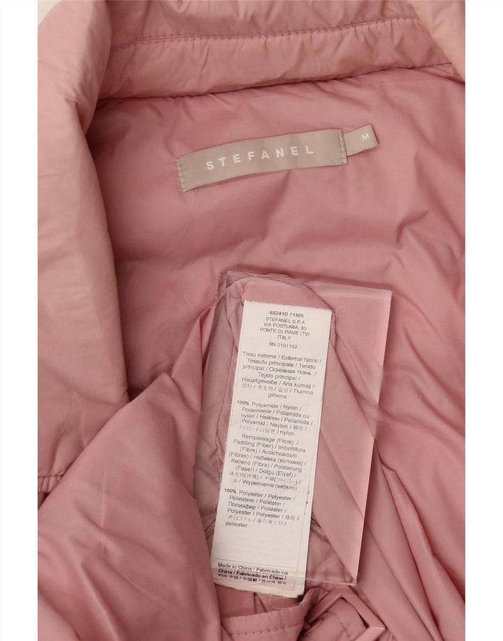 Женская стеганая куртка Stefanel UK 12, средний розовый полиамид