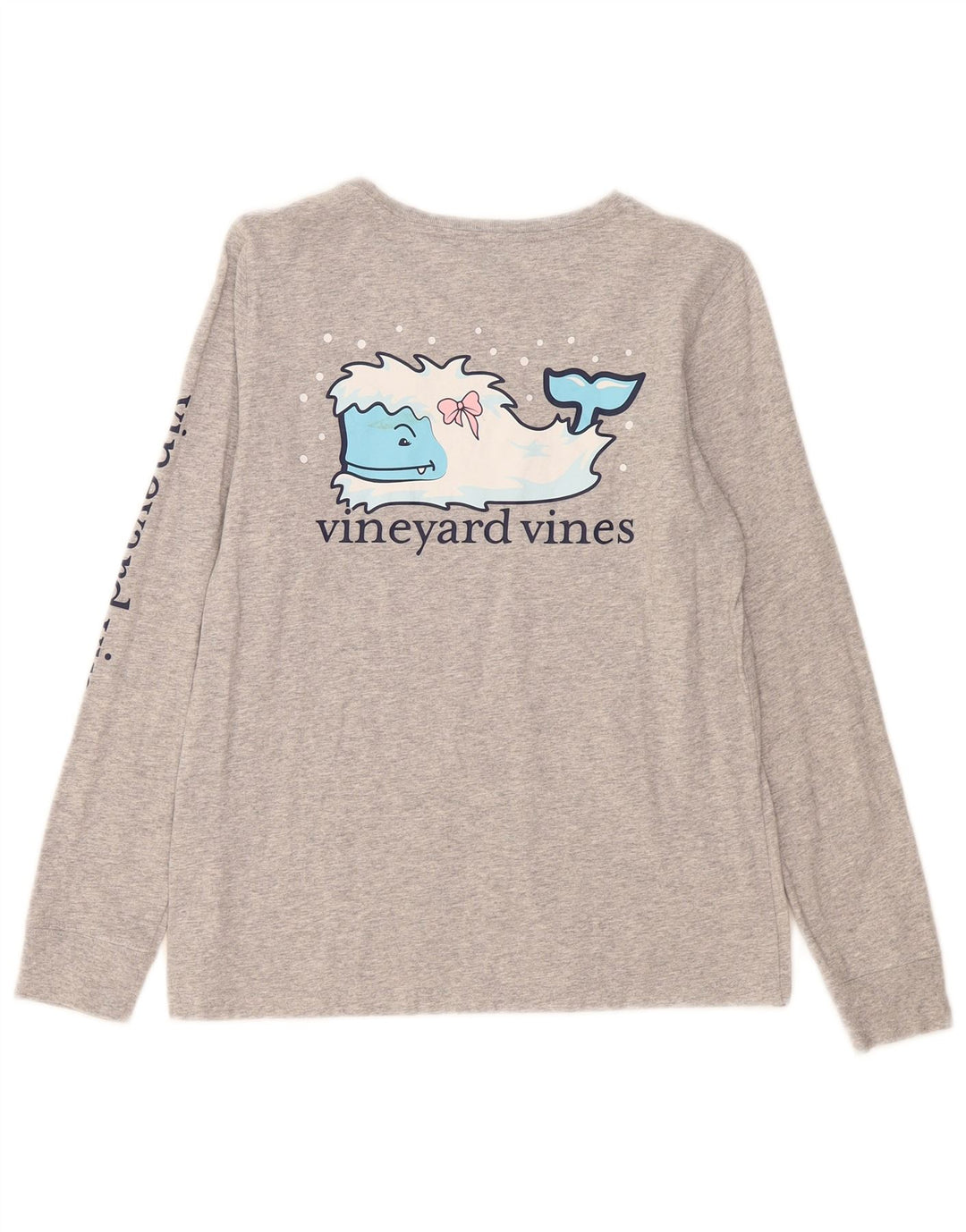 Женский топ Vineyard Vines с длинным рукавом и рисунком, Великобритания, 10 маленьких серых крапинок