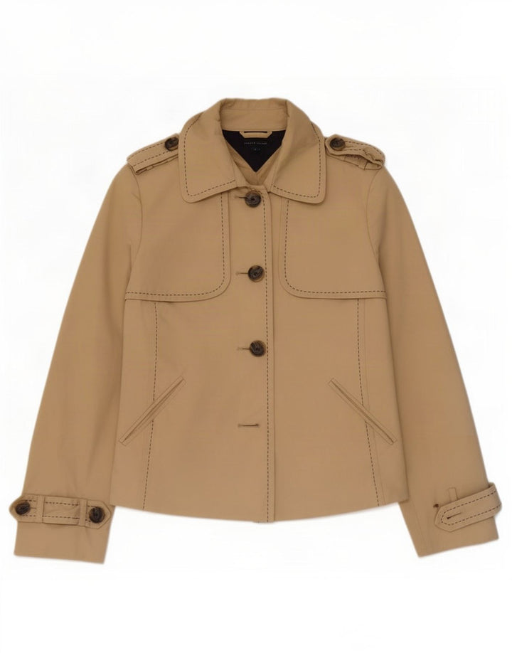 Женская куртка в стиле милитари Tommy Hilfiger UK 10, маленькая, бежевый, хлопок