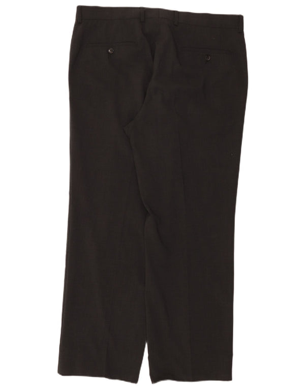Hugo Boss Mens Straight Suit Trousers IT 52 XL W36 L29 Grey Wool