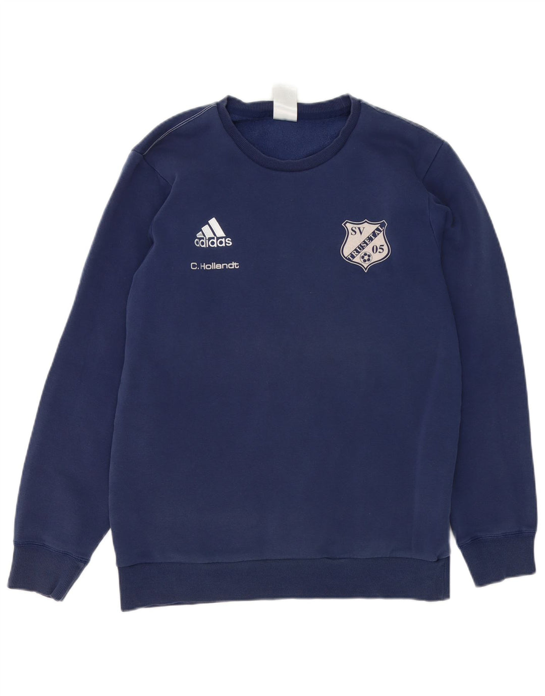 Мужской свитшот Adidas с графическим рисунком, средний темно-синий хлопковый джемпер