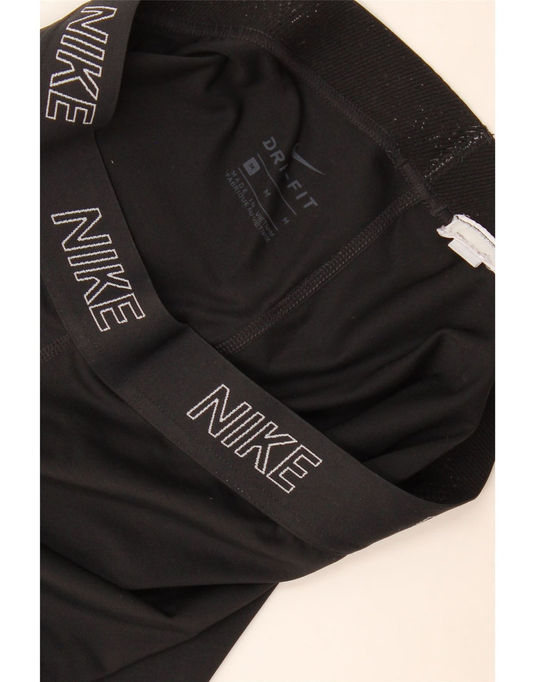 Женские леггинсы-капри с рисунком Nike Dri Fit UK 12, средние, черные