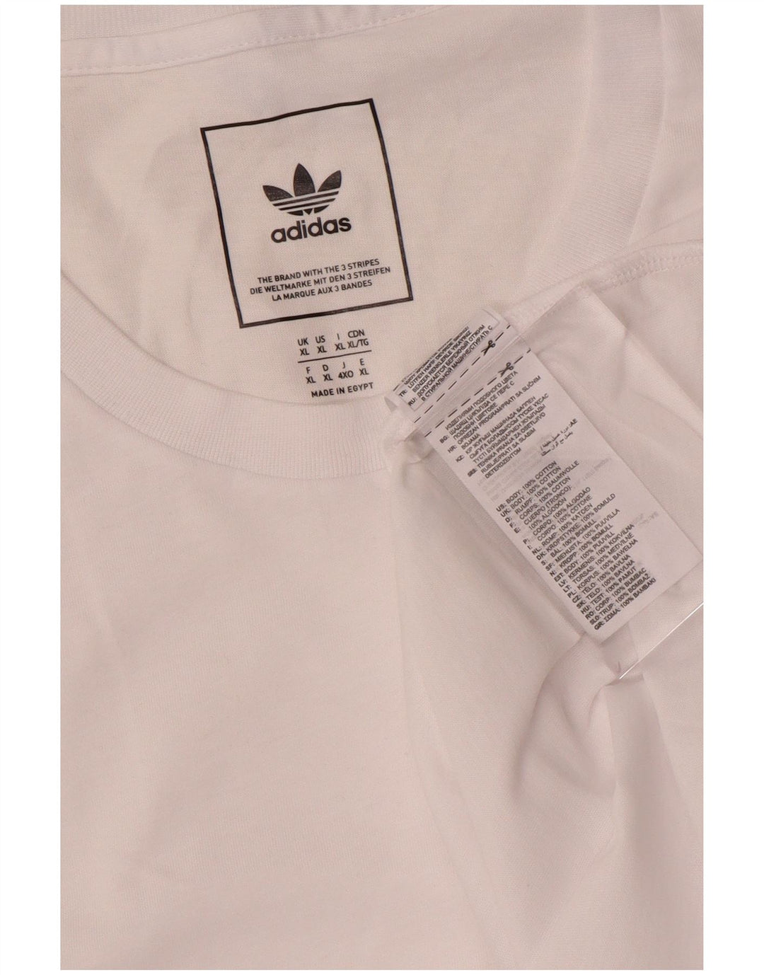 Мужская футболка Adidas Top XL, белый хлопок