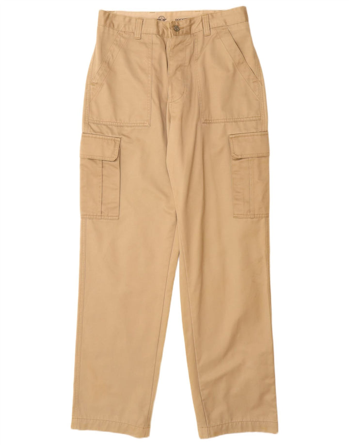 Мужские прямые брюки-карго Dockers W33 L34 бежевого цвета, хлопок