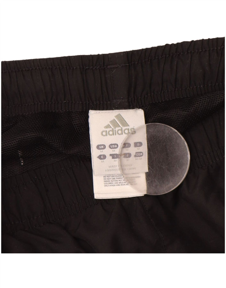 ADIDAS Mens Graphic Tracksuit Trousers Medium Black Polyester